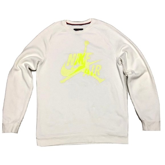 Jordan Other - Nike Air Jordan Crewneck Jumpman Classic Sweatshirt Pullover White Mens Large